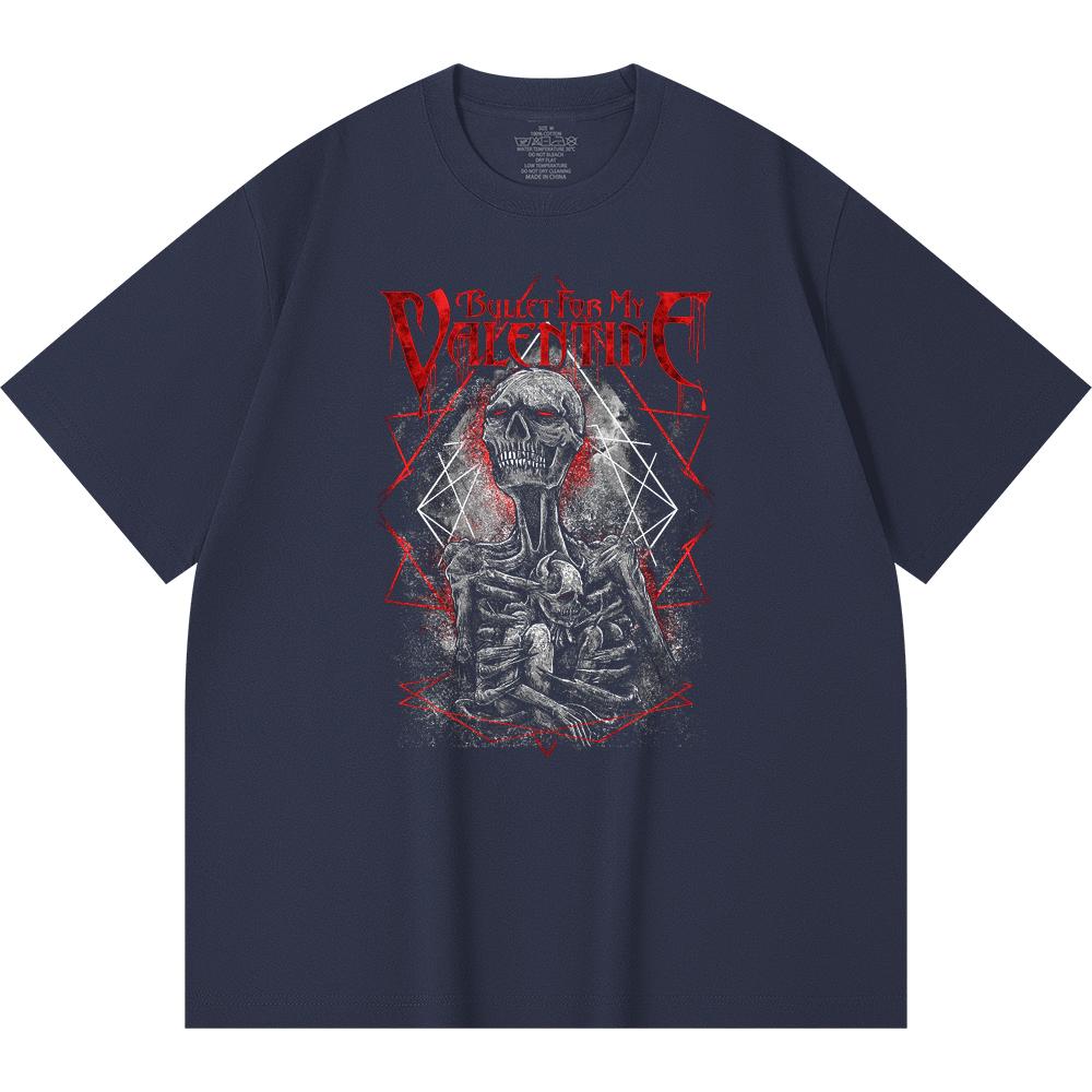 230 Gsm 100% Cotton Heavy Metal T-Shirt Rock Band Popular Music Print Unisex Heavy Cotton T Shirt