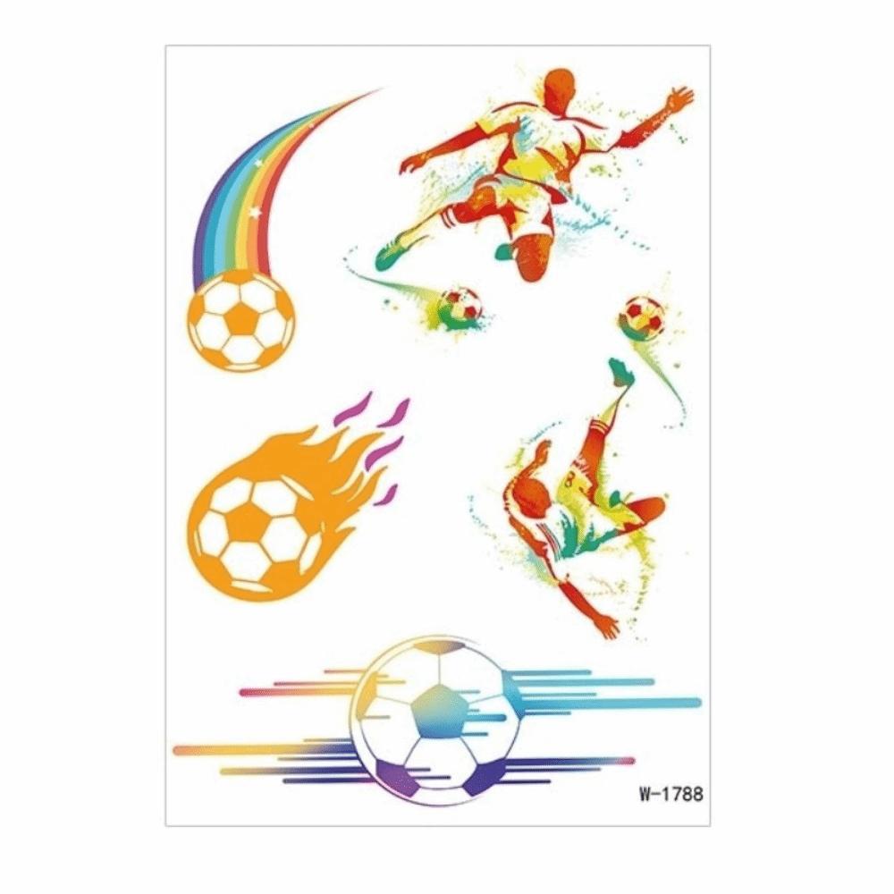 Y2k Spicy Girl Football Tattoo Stickers Featuring Fun Cartoon Ball Instant Decals Abdominal Waist