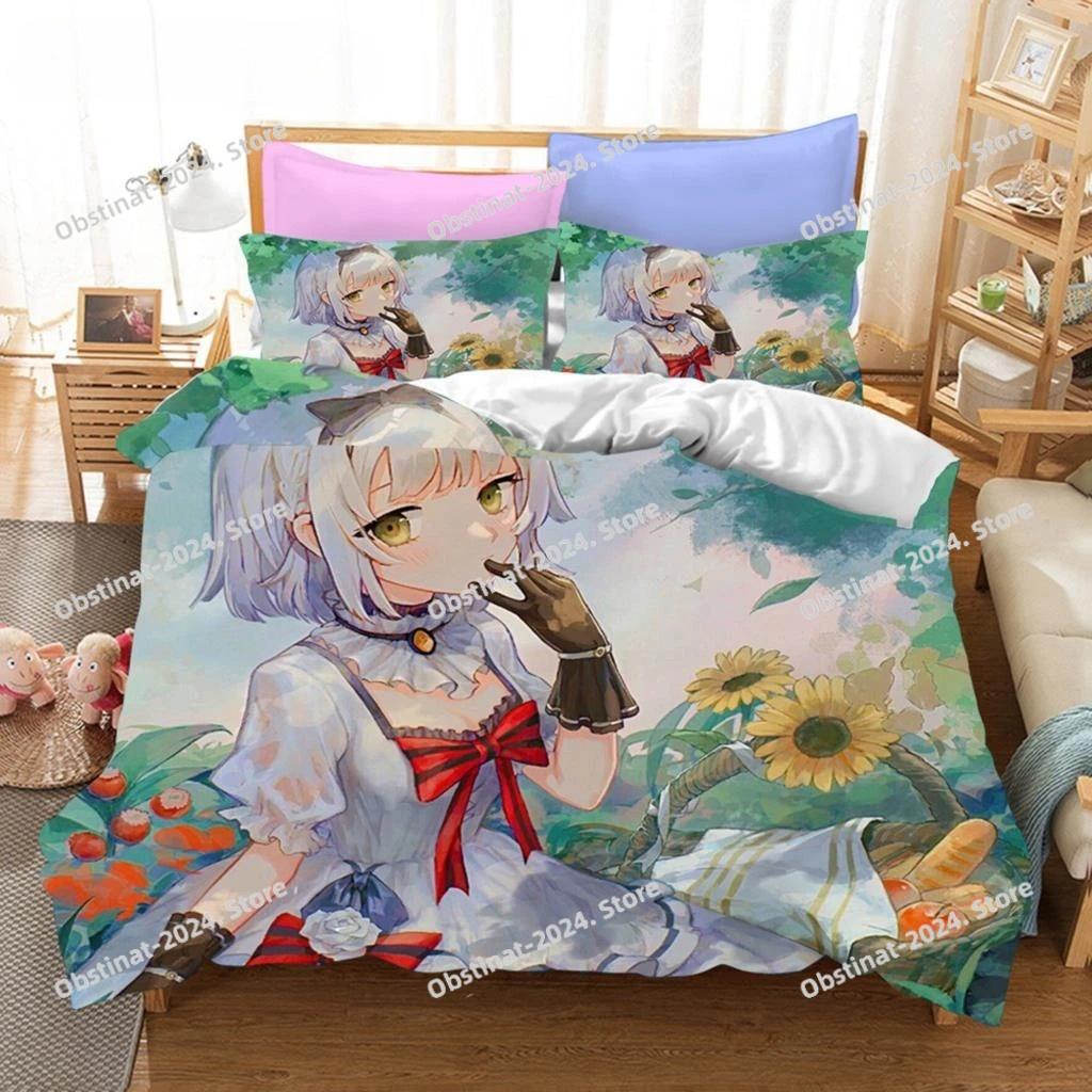 3D Game Genshin Impact Beding Sets Keqing Xiao Soft Duvet Cover Set 3 Pieces Young Boys Adult Peoples Single Ful Quen King-Sized Dimensionsd Dimension