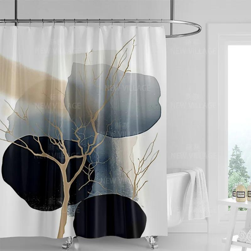 Nowoczesna Sztuka Graffiti Zasłona Prysznicowa garnitur Wodoodporna Zasłona 12 Haczyk Styl Skandynawski Łazienka Wanna Podwójnego Użytku Zasłona Prysznicowa