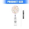 Retractable Badge Holder with Metal Clip Rotating ABS Badge Holder for Student Teacher Doctor Nurse Badge Holder