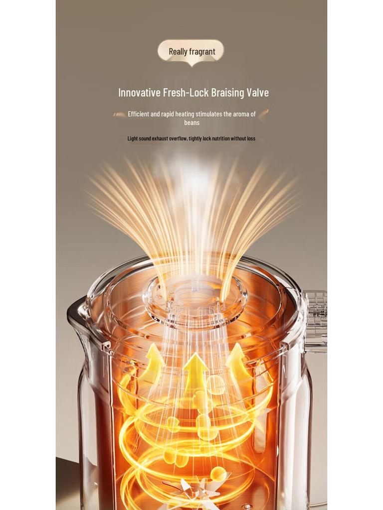 Medvěd 1L Výrobník sójového mléka: Automatické, Bezfiltrační, Nízkohlučné, Multifunkční vaření pro 1-2 osoby