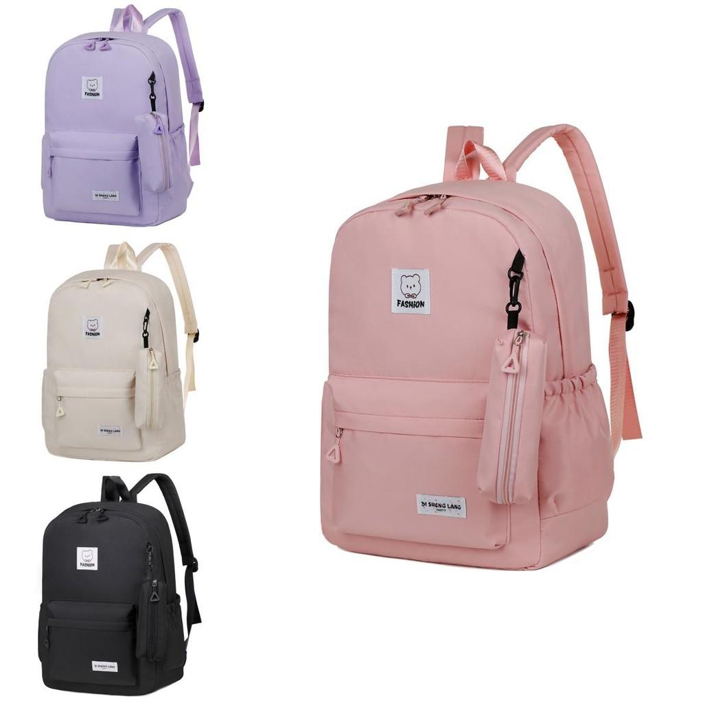 Travel Minimalist Style Large Capacity Backpack Wear Resistant Student Schoolbag