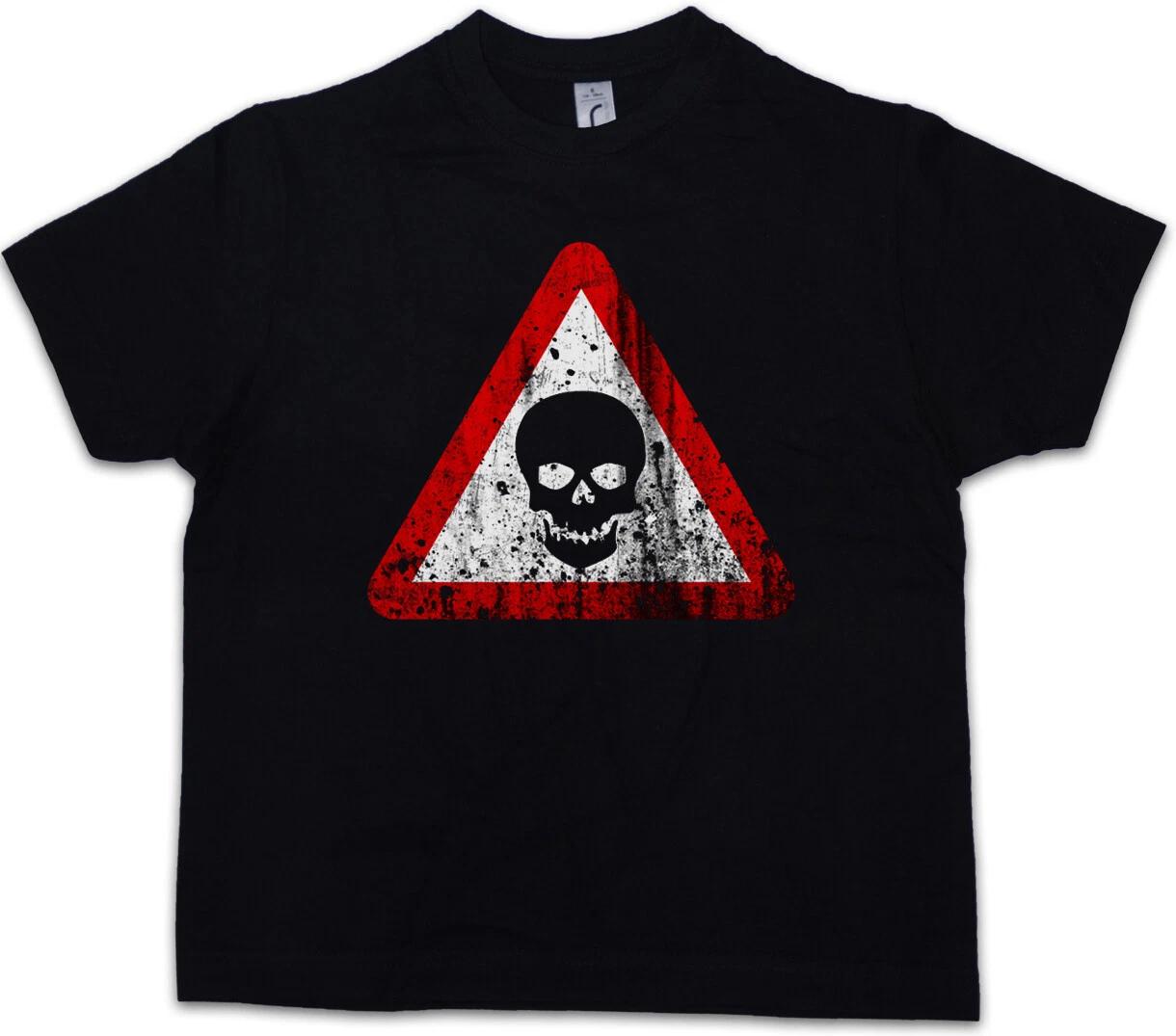 SKULL SIGN Kids Boys kids boys T-Shirt Gothic Horror Army Metal Rock Tribal Tattoo 100