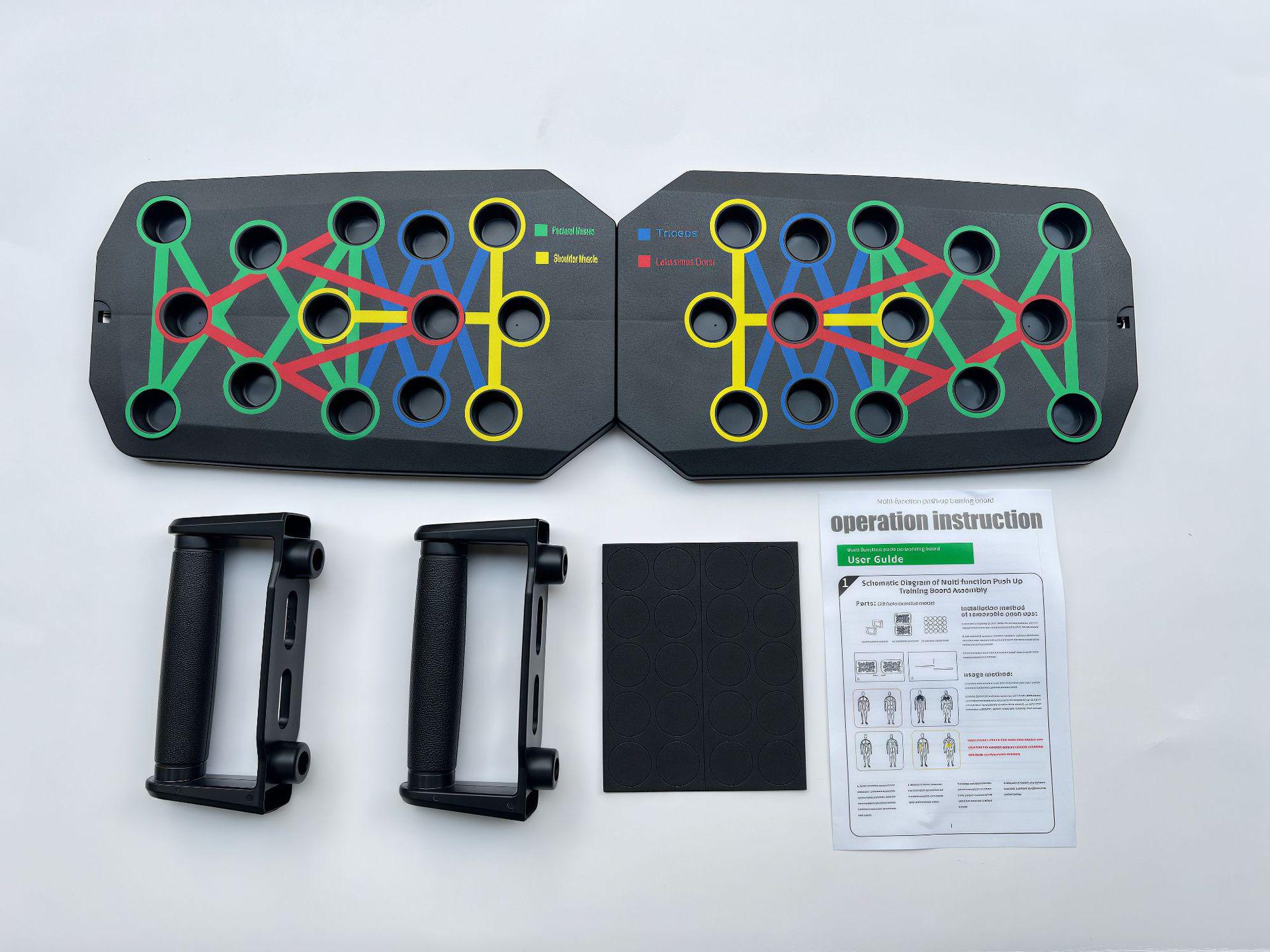 Multi-functional Folding Push-up Board with Non-slip Grips for Chest, Shoulders, Back, and Triceps