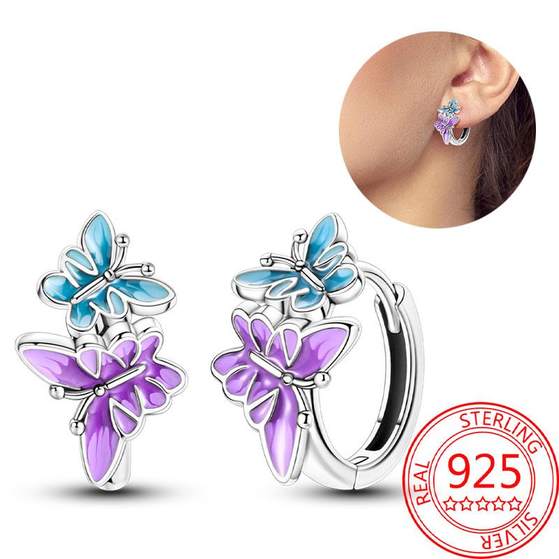 Brincos de abelha para menina adorável amarelo preto dançando abelha feliz s925 brincos de argola presente de aniversário joias de prata