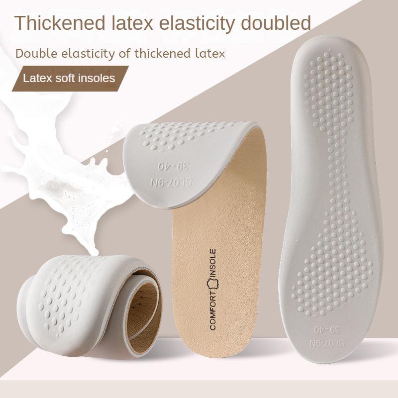 Semelles intérieures en cuir de vachette Latex Semelles intérieures de sport Chaussures pour chaussures Soutien de la voûte plantaire Coussinets de chaussures Semelles de chaussures absorbant les chocs Inserts