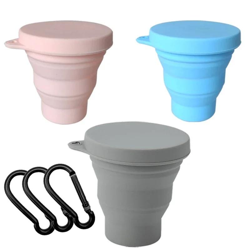 Silicone Collapsible Travel Cup, Foldable Camping Cup,Reusable Portable Drink Cup/Mug for Hiking, Outdoors, Travel