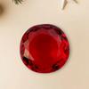 Amazing Chekar Cut Eye Clean Ruby Shade Glass Stone, 5.15 Carat, 12 MM Round Glass Stone, Faceted Round Shape Glass Stone.