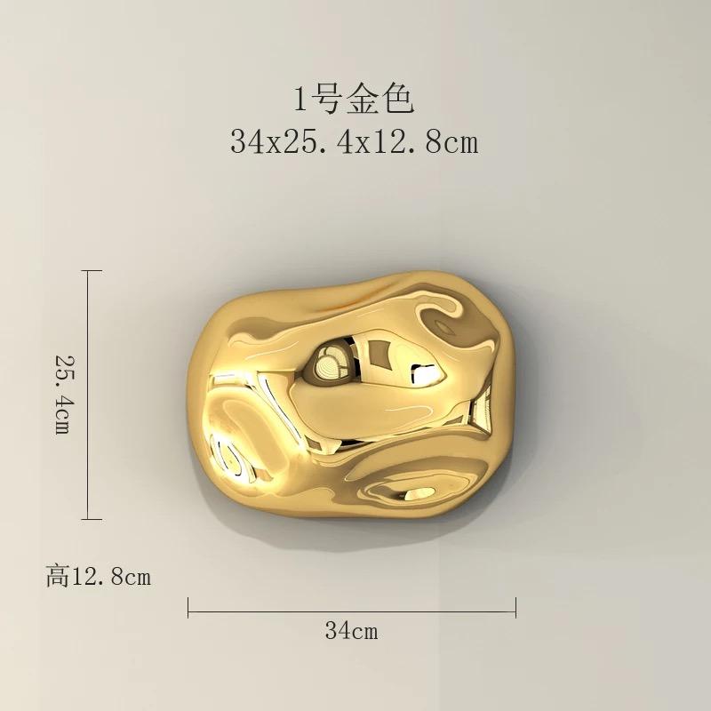 Background Wall Hanging Silver Stone Abstract Three-dimensional Handicraft Pendant Living Room Wall Decoration Accessories