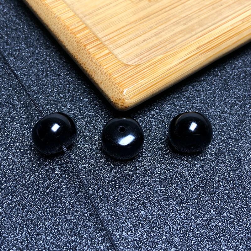 Black Agate Spacer Beads for DIY Handcrafted Accessories