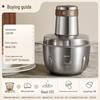 Bear Electric Meat Grinder 2.6L Stainless Steel CN plug (adapter included)