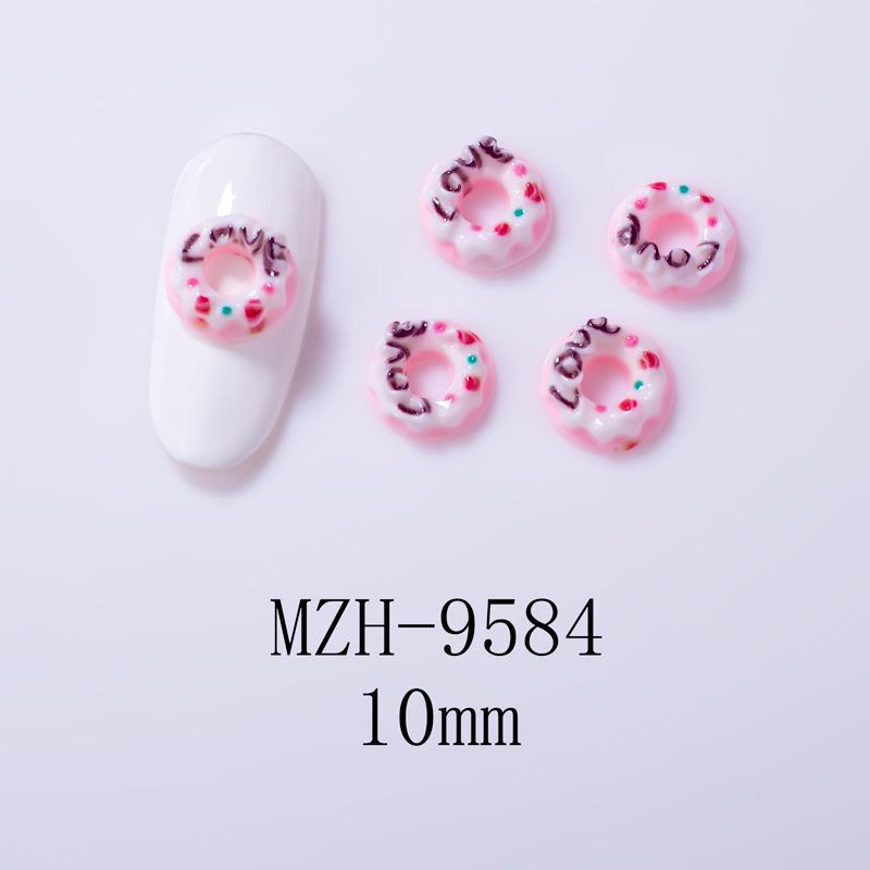 3D Cartoon Nail Accessories: Cute Ice Cream & Donut Resin Designs for Summer