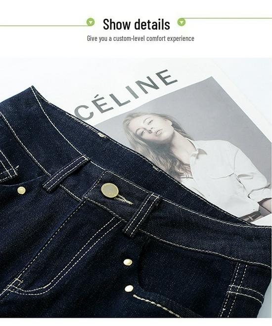 2025 Spring Women's Wide-Leg Denim Jeans - Loose Fit in Blue