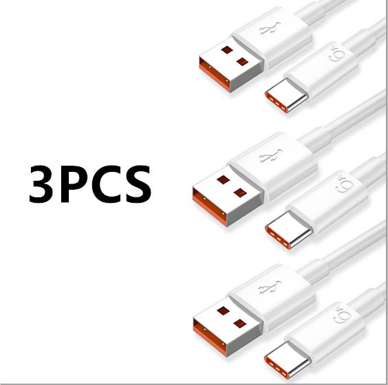Phone Charger USB Cable 6A 65W Fast Charging Usb C Cable for Xiaomi Redmi Realme Samsung Mobile Phone Accessories Type C Cable