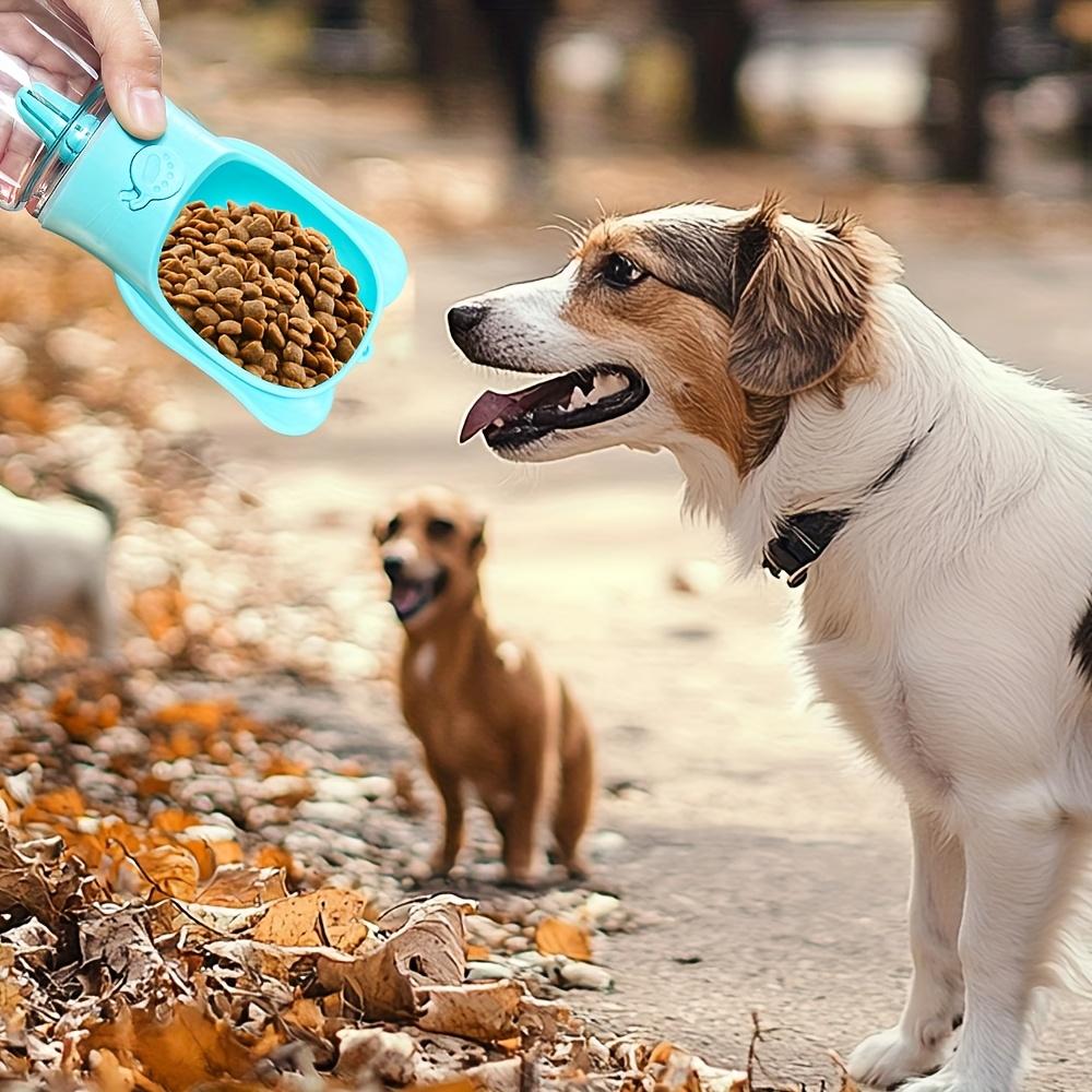 Portable Dog Water Bottle with Food Container, Outdoor Pet Water Dispenser for Hiking, Walking, Travel, Puppy Essentials