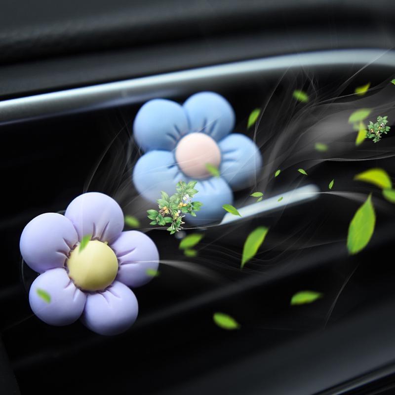 Flower Perfume Clip Car Air Outlet Decor Interior Air Freshener Air Vent Colorful Flora Aromatherapy Decoration Accessories