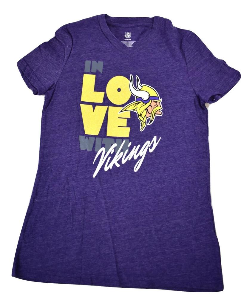NFL Youth Girls In Love With Minnesota Vikings Football Shirt NWT L(14)