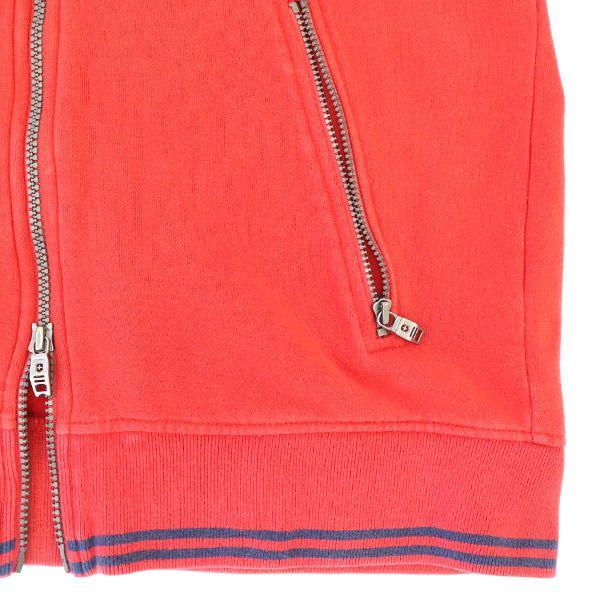 Victorinox sweat Zip jacket XS Red x navy Blouson fleece lining Men's Used