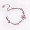 Fine Fashion Jewelry 18k Gold Plated Brass Bowknot Bracelet Exquisite Zircon Flower and Bow Charm Bracelet for Women