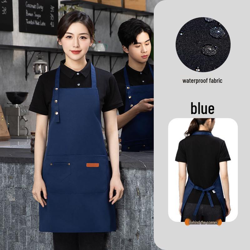 Custom Logo Waterproof Oil-Proof Apron with Adjustable Strap for Winery, Gift, or Catering Use