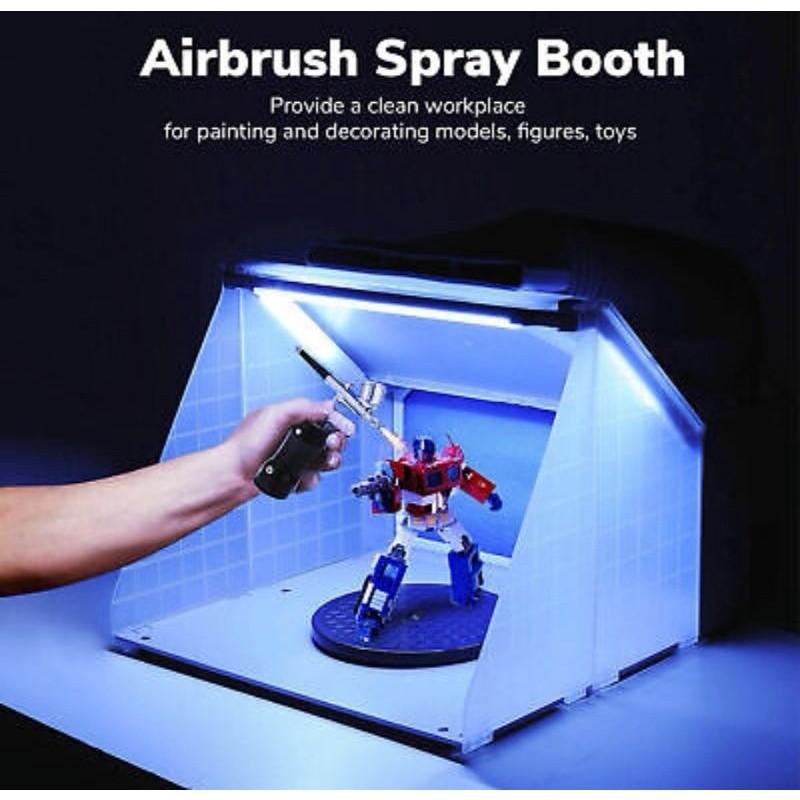 Airbrush Spray Booth Kit New Model Miniature Airbrushing Spray Booth DIY Crafts Paint Coloring Workbench