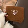 Love Bow Embroidered Scarf Women's Winter New Korean Versatile Warm Scarf Hand-knitted Student Couple