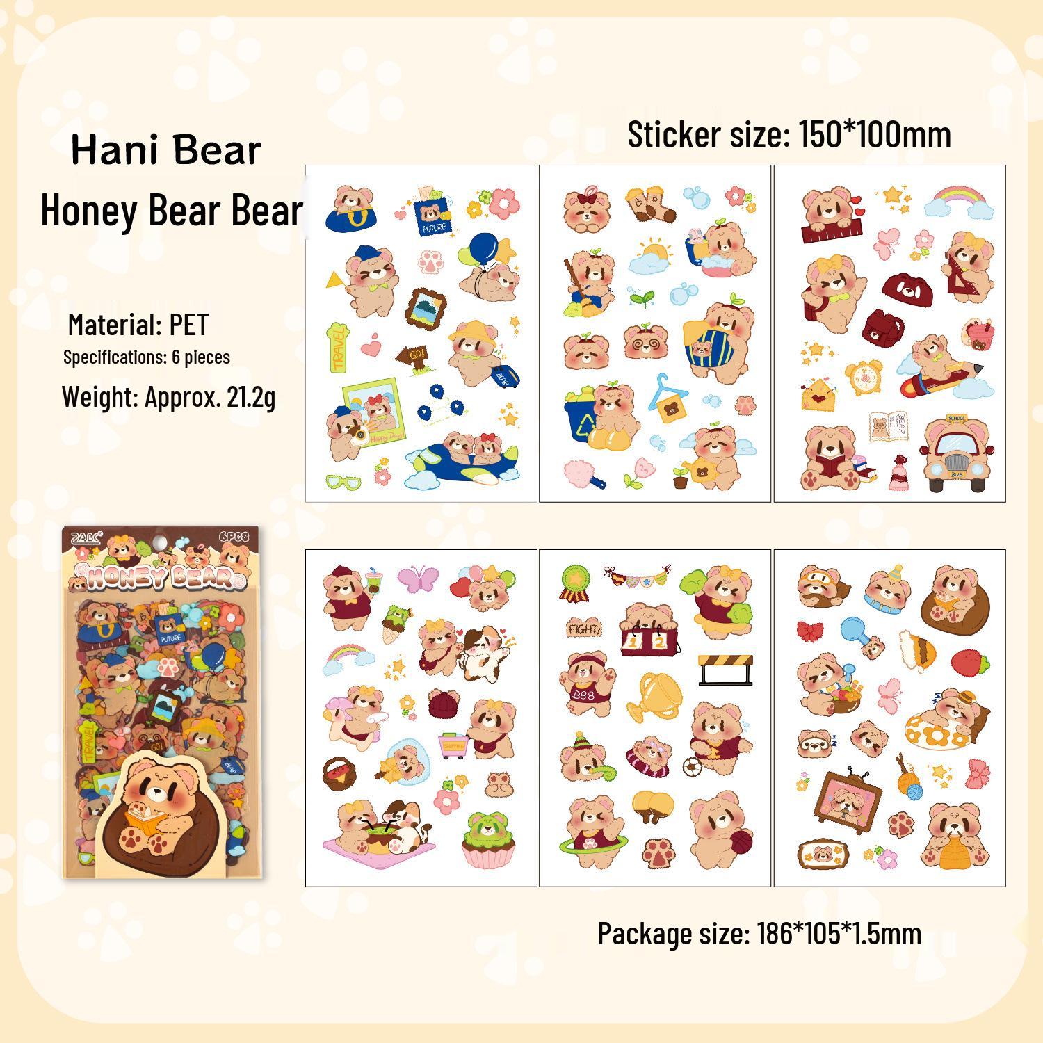 Yue Zhen Waterproof Cartoon Pet Stickers for Kids Journals