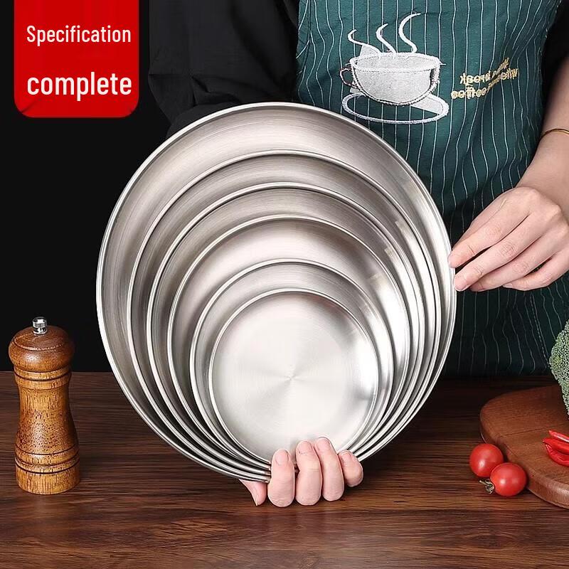 Stainless Steel Round Serving Plates