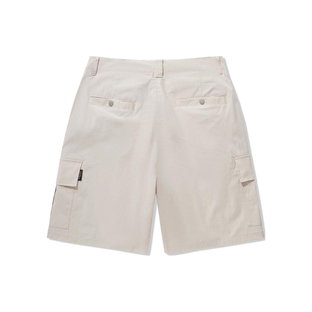 Li Ning Solid Color Mid Waist Comfortable Versatile Loose Casual Shorts Men shorts Mica-Gray AKSU219-1