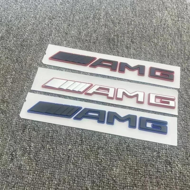 For Mercedes Benz New Color 3D ABS Car Rear Trunk Badge AMG Letters Sticker For Mercedes Benz A B C E CLA C63 C63S E53 GT SLK W176 W205 W177 C260L