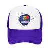Summer Mesh Sun Hats Ripped Rip Open Moldova Flag Palm Summer Baseball Cap Trucker Hat  Female Male Sun Visor Baseball Caps