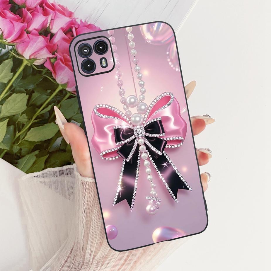 For Motorola Moto G50 5G Case XT2149-1 Luxury Bow Flowers Painted Cover Soft TPU Phone Case For Moto G50 MotoG50 5G Fundas Coque