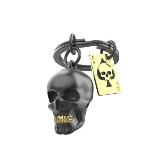 [Metalmorphose] MTM Metamorphose Keychain Black Skull Skull Rock Cool Gift Present MTM137-01 BLACK SKULL