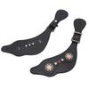 Spur Straps Western Rhinestone Floral Boots Vintage Spur Straps for Horse Riders Adjustable Length Handcrafted Black