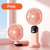 Handheld Fan Portable Neck Hanging Fan 5 Speed USB Rechargeable with Phone Stand and Display Screen Mini Foldable Fan for Travel
