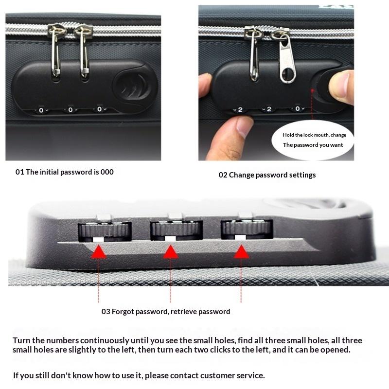 Large Capacity Minimalist Korean Style Pencil Case with Combination Lock for Elementary, Middle and High School Students.