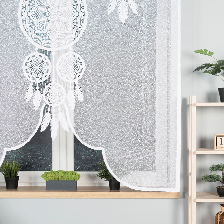 LEA - Ready-made jacquard panel - 160x160 cm - white