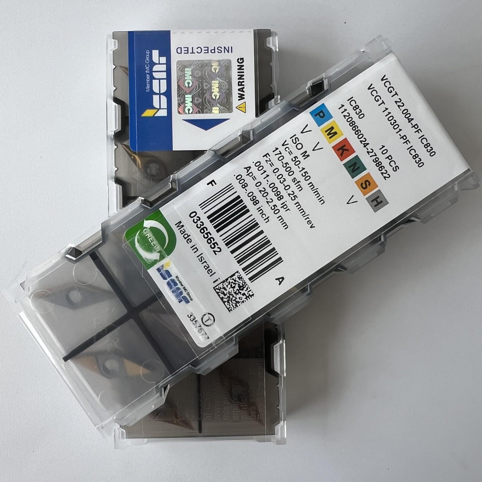 

ISCAR / VCGT110301-PF IC830 / Industrial indexable carbide inserts 10 Pcs