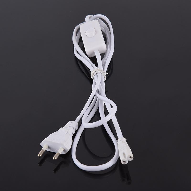 EU Round Plug 1.8m Power Cord with Switch for T5 Desk Lamp