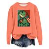 Women's Fashion Casual Long Sleeve Loose Printed Sweatshirt