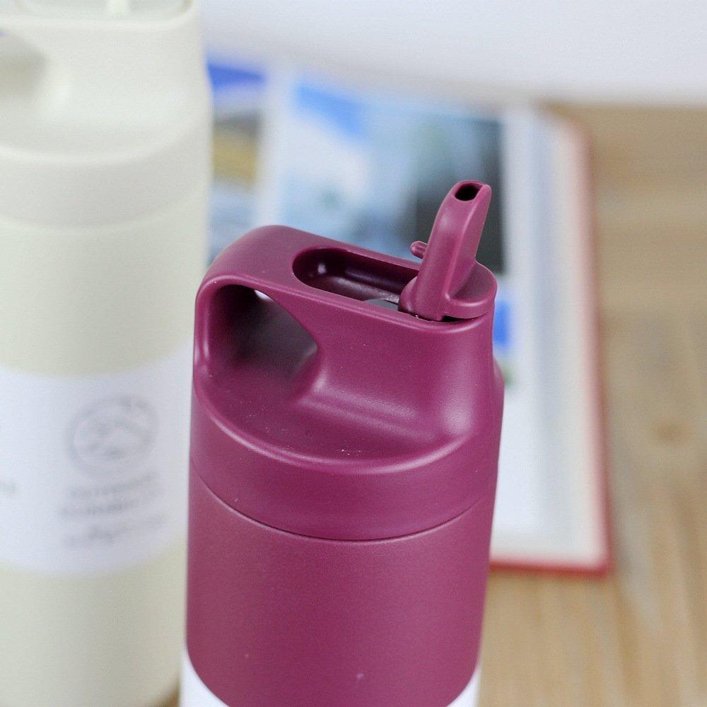 Japanese Portable Steel Cup Student Female Portable Thermos Cup Straw Cup Office Home Water Cup Durable Durable