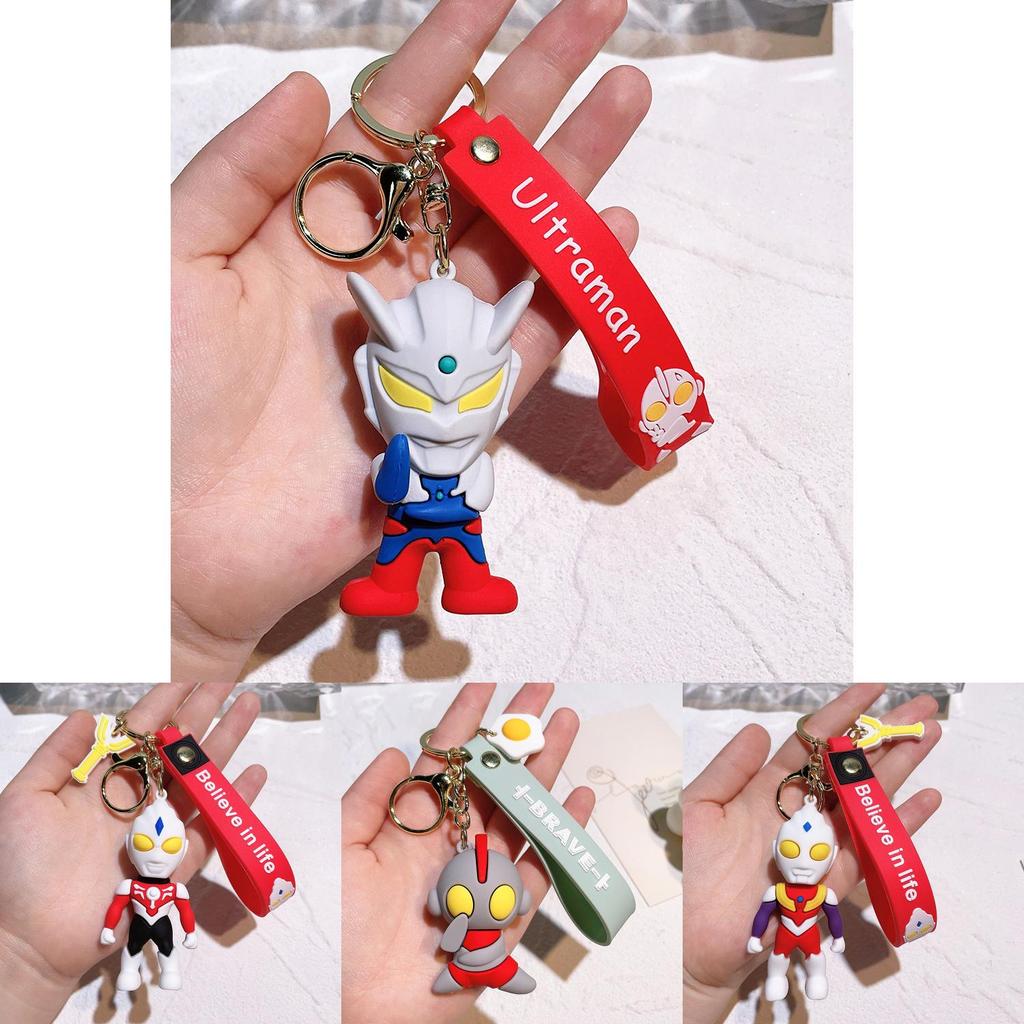 Adorable Ultraman Keychain Silicone Accessories For Backpack And Christmas Tree