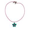 Colorful Flower Necklace Statement Pendant Necklace Floral Design Neck Jewelry Rope Necklace Perfect Gift for Women Girl