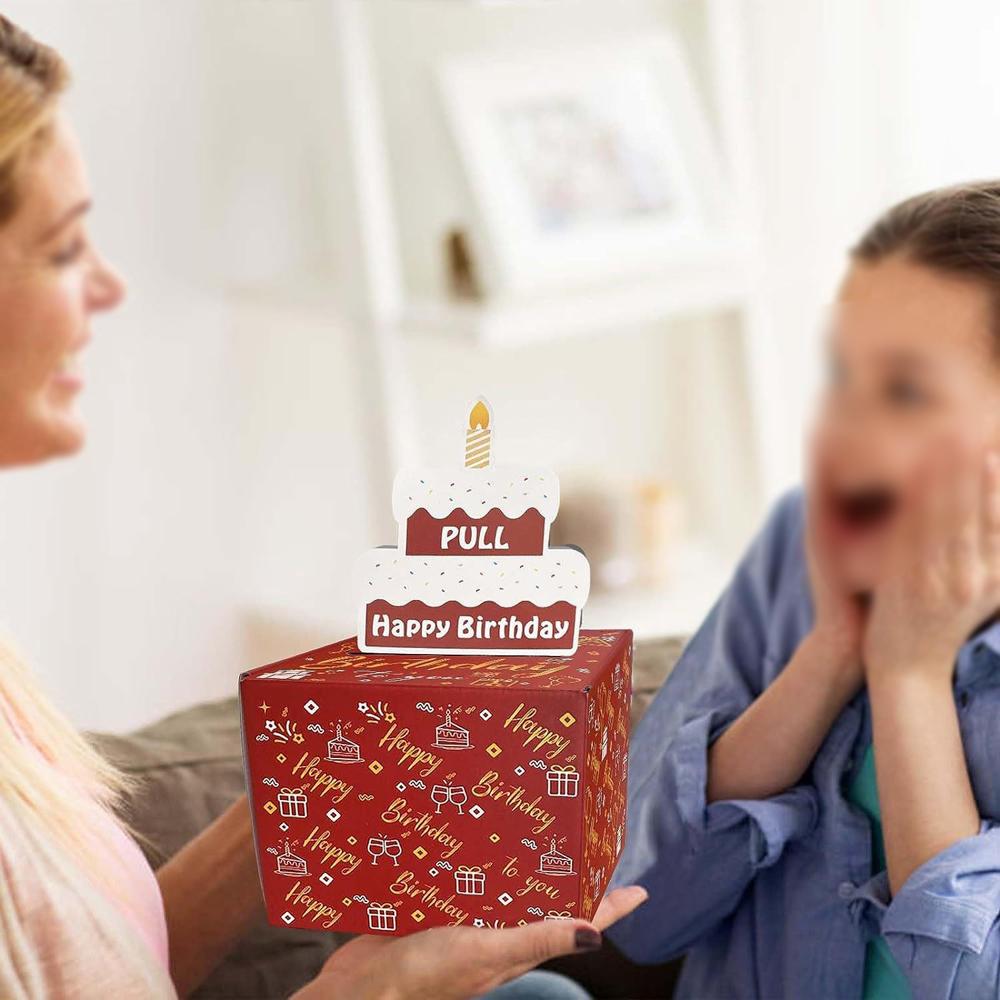 Spardose für Bargeld-Pull-Geburtstags-Überraschungs-Geschenkbox für Geld Bargeld Set für Frauen Männer