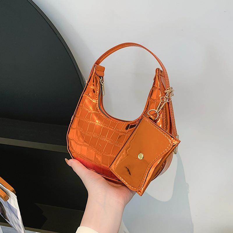 Stylish Minimalist Colorful Crescent Handbag Perfect For Spring And Summer Fashion