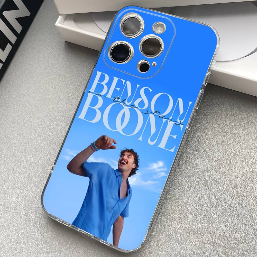 B-Benson Boone Phone Case For iPhone 17 15 14 13 11 12 16 Pro Max Plus Mini Transparent Silicone Soft Funda
