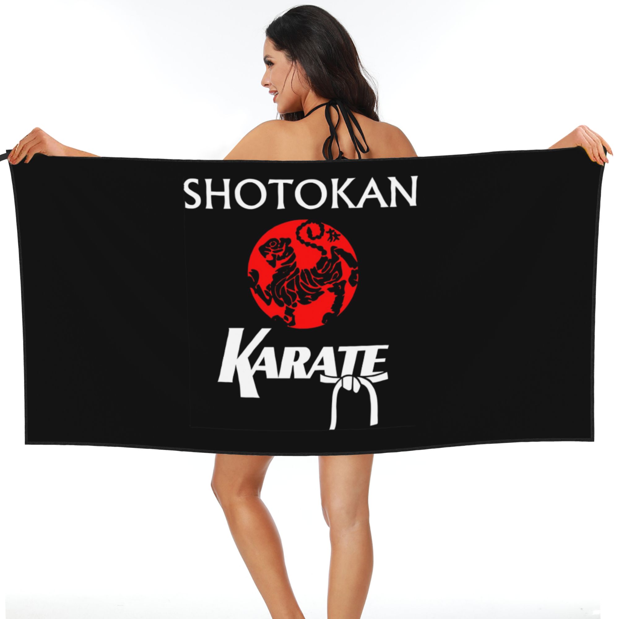 Shotokan Karate Strandtörölköző Puha Mikroszálas Gyorsan Száradó Nedvszívó Gyors Törölközők Medencéhez 80x160 cm