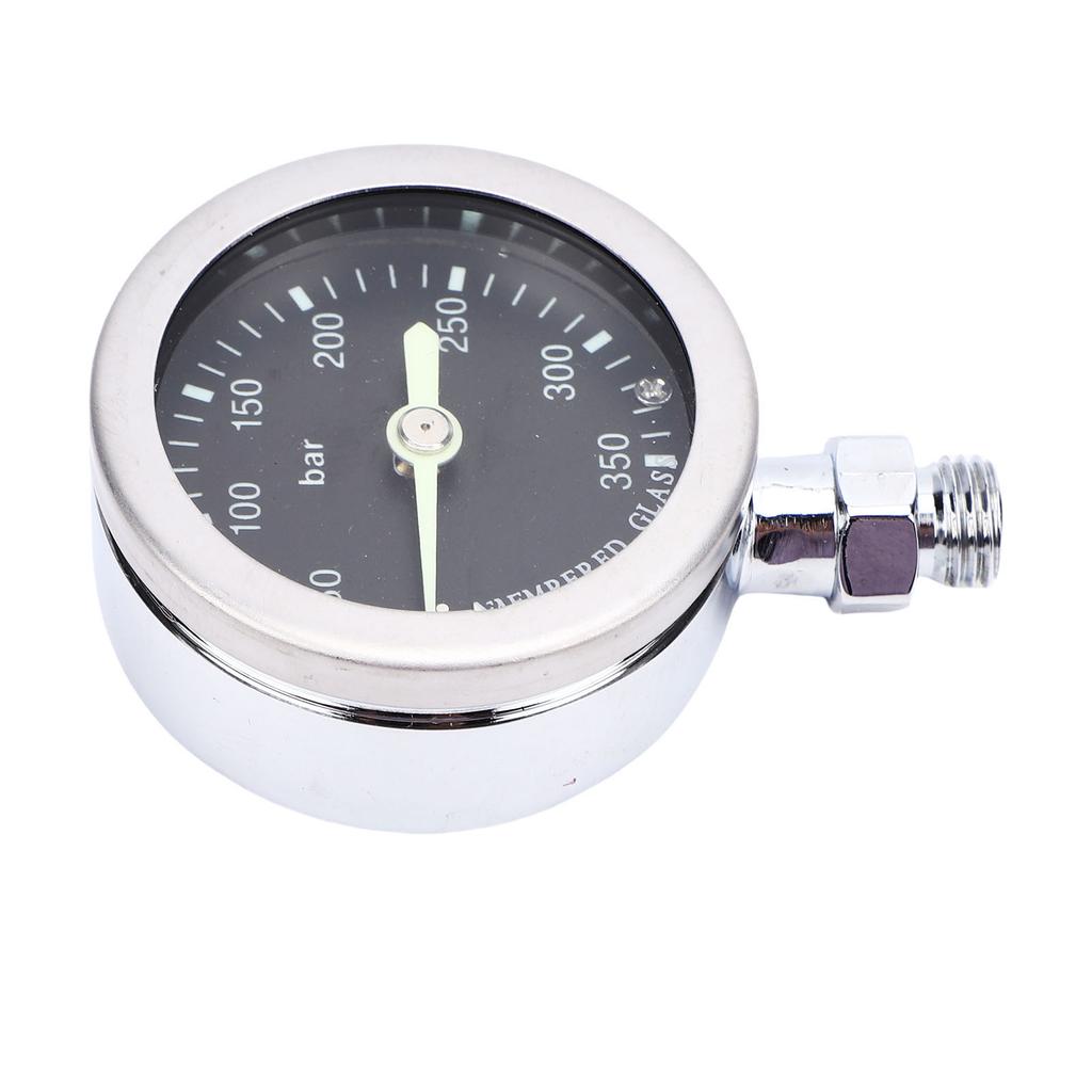 Diving Pressure Gauge Metal Accurate Luminous Night Glow Scuba Diving Pressure Gauge for BCD Underwater Diving Black