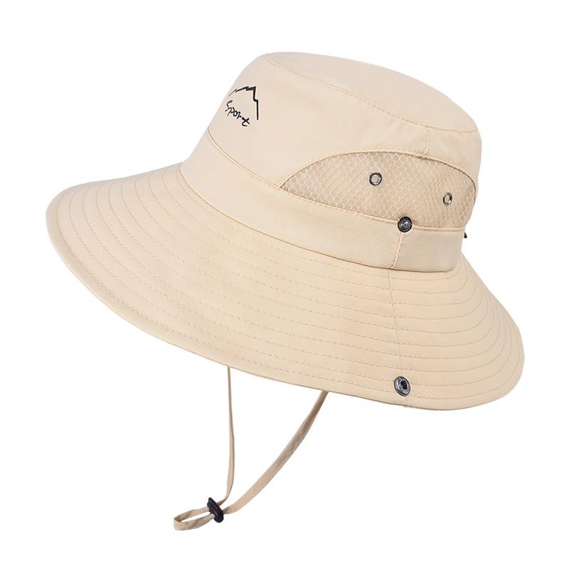 Summer Sun Hat Men's Outdoor Mountaineering Fishing Quick-drying Sun Protection Hat Breathable Big Eaves Bucket Hat